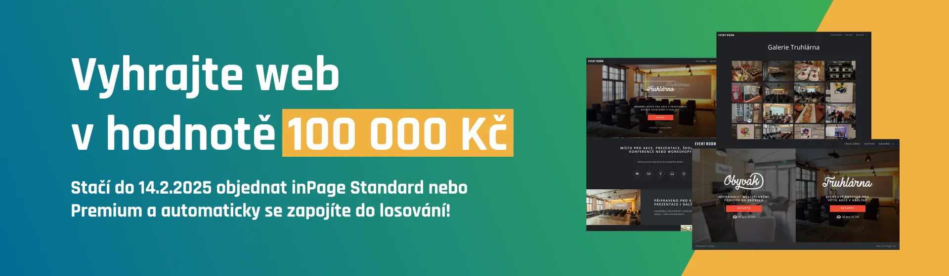 Soutěžte o web za 100 000 Kč